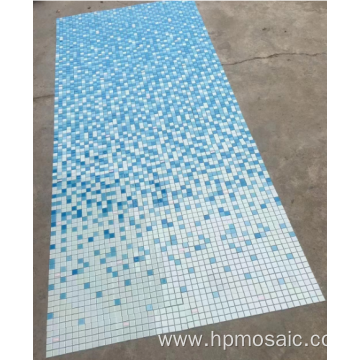 Gradient glass mosaic tiles